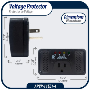 Appli Parts APVP-11EE1-4 Protector de Voltaje 120 V, 50/60 Hz, 12 A, 303 joules, para Refrigerador con Tarjeta Electronica, actua como supresor de picos, funciona con todas las marcas de electrodomesticos