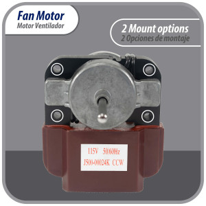 Appli Parts APFM-500 8 W Motor Ventilador, 110 V, 50/60 Hz, 0.16 A, 2800 rpm, rotacion CCW remplazo Universal para Evaporadores LG, Samsung, J500-00024K y otros Appli Parts APFM-500 8 W Motor Ventilador, 110 V, 50/60 Hz, 0.16 A, 2800 rpm, rotacion CCW remplazo Universal para Evaporadores LG, Samsung, J500-00024K y otros