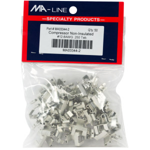 MA-Line MA03344-2 Compressor Non-Insulated Connectors 12-8, 250 TAB. Bag of 50