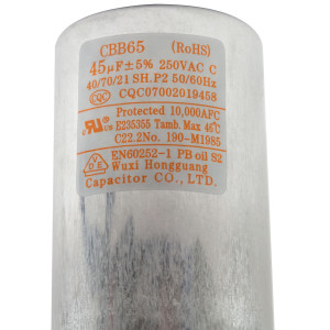 Compressor Run Capacitor 45uf 250VAC 202401090021, 17400103000052 Fits ecox  Compressor Run Capacitor 45uf 250VAC 202401090021, 17400103000052 Fits ecox