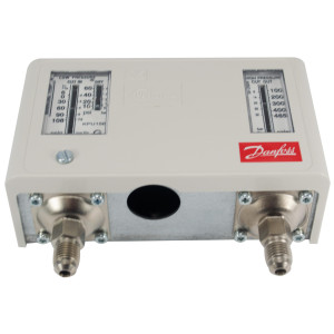 Danfoss 060-5249 KPU15B Presostato Dual, Baja 10 a 60 psi, Alta 100 a 465 psi, SPST (NO+NC), Reset Auto Manual Max, Conexiones Flare de 1/4 pulg Macho Danfoss 060-5249 KPU15B Presostato Dual, Baja 10 a 60 psi, Alta 100 a 465 psi, SPST (NO+NC), Reset Auto Manual Max, Conexiones Flare de 1/4 pulg Macho