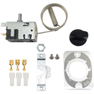 Danfoss 077B7274 Thermostat Refrigerators Automatic Defrost control 077B6039 Cold Cut-in 40.1F Cold cut-out 13.1F Warm Cut-in 40.1F Warm Cut-out 24.8F Capillary tube length 47.2in B6 CT-35-D
 Danfoss 077B7274 Thermostat Refrigerators Automatic Defrost control 077B6039 Cold Cut-in 40.1F Cold cut-out 13.1F Warm Cut-in 40.1F Warm Cut-out 24.8F Capillary tube length 47.2in B6 CT-35-D