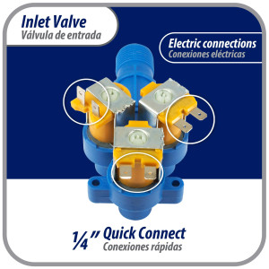 Appli Parts APIV-1311 Water Inlet Valve 1 Inlet 3/4in NPT and 3 Outlets 5/16 in 110-120 V, 50/60 Hz replaces Mabe models 189D3116P017, 189D3116P016, 189D3116P005, WW01F00794 Appli Parts APIV-1311 Water Inlet Valve 1 Inlet 3/4in NPT and 3 Outlets 5/16 in 110-120 V, 50/60 Hz replaces Mabe models 189D3116P017, 189D3116P016, 189D3116P005, WW01F00794