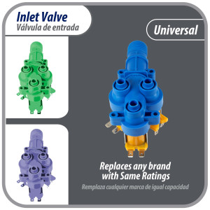 Appli Parts APIV-1311 Water Inlet Valve 1 Inlet 3/4in NPT and 3 Outlets 5/16 in 110-120 V, 50/60 Hz replaces Mabe models 189D3116P017, 189D3116P016, 189D3116P005, WW01F00794 Appli Parts APIV-1311 Water Inlet Valve 1 Inlet 3/4in NPT and 3 Outlets 5/16 in 110-120 V, 50/60 Hz replaces Mabe models 189D3116P017, 189D3116P016, 189D3116P005, WW01F00794