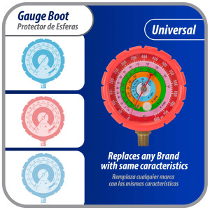 Appli Parts APMG-GBR Protector Rojo 2.5 pulg para Esferas de Manometro Alta presion, para Manom de Refrigeracion y Aire Acondicionado Appli Parts APMG-GBR Protector Rojo 2.5 pulg para Esferas de Manometro Alta presion, para Manom de Refrigeracion y Aire Acondicionado