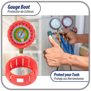 Appli Parts APMG-GBR Protector Rojo 2.5 pulg para Esferas de Manometro Alta presion, para Manom de Refrigeracion y Aire Acondicionado Appli Parts APMG-GBR Protector Rojo 2.5 pulg para Esferas de Manometro Alta presion, para Manom de Refrigeracion y Aire Acondicionado