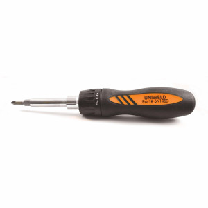 Destornillador Multiple 6 En 1 Con Ratchet Uniweld 6n1rsd
1/4 - 5/16 dado
1/4  Nr 1 Plano Estria 
3/16 Nr 2 Plano Estria Destornillador Multiple 6 En 1 Con Ratchet Uniweld 6n1rsd
1/4 - 5/16 dado
1/4  Nr 1 Plano Estria 
3/16 Nr 2 Plano Estria