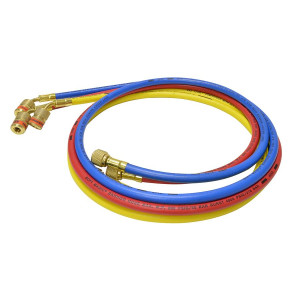 Uniweld EZ6HS Juego Mangueras Manometro 3 Mangueras 6 pies de largo Azul y Rojo con EZ-Turn Amarilla con Valvula de bola CFC/HCFC/HFC R410 Anti-Blowback Soft Magic Uniweld EZ6HS Juego Mangueras Manometro 3 Mangueras 6 pies de largo Azul y Rojo con EZ-Turn Amarilla con Valvula de bola CFC/HCFC/HFC R410 Anti-Blowback Soft Magic