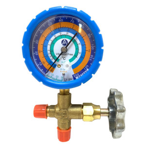 Appli Parts APMG-A2L Manometro Sencillo Baja presion R12/R134/R22/R404 analogo con escala de temperatura en Celsius y conexiones de 1/4 de pulg Appli Parts APMG-A2L Manometro Sencillo Baja presion R12/R134/R22/R404 analogo con escala de temperatura en Celsius y conexiones de 1/4 de pulg