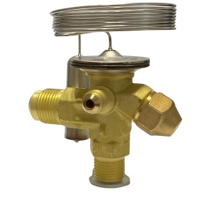 Danfoss 068Z3403 1/4 - 5.5TR Expansion Valve Body, TE 2, R404,R507A, 3/8x1/2 in, Flare, External Equalized, Single-Flow, -40 to 50 F, Capacity determined by Orifice size Sold Separately, 068Z3555