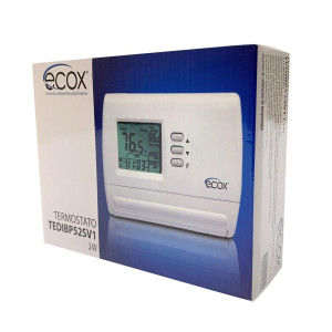 Ecox Single Stage Programable Thermostat Programmable, Cooling and Heating, 24 Volts or Battery Operated Ecox Single Stage Programable Thermostat Programmable, Cooling and Heating, 24 Volts or Battery Operated