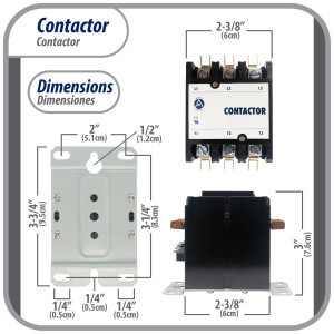 Appli Parts APAC-330240 Heavy Duty Contactor 3 Poles 30A 240V Coil Replacement for AC Compressors and Electrical Applications UL Certified E476929 Appli Parts APAC-330240 Heavy Duty Contactor 3 Poles 30A 240V Coil Replacement for AC Compressors and Electrical Applications UL Certified E476929