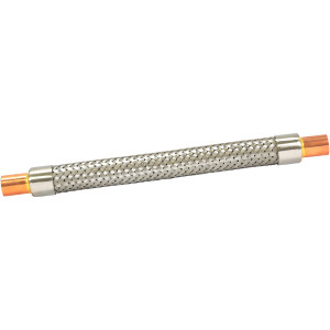 Appli Parts APVE-12 1/2 in Vibration Absorber Eliminator Sweat Connections 9 in Long 500 psi Max working and 3,265 psi Burst pressure Appli Parts APVE-12 1/2 in Vibration Absorber Eliminator Sweat Connections 9 in Long 500 psi Max working and 3,265 psi Burst pressure