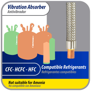 Appli Parts APVE-12 1/2 in Vibration Absorber Eliminator Sweat Connections 9 in Long 500 psi Max working and 3,265 psi Burst pressure Appli Parts APVE-12 1/2 in Vibration Absorber Eliminator Sweat Connections 9 in Long 500 psi Max working and 3,265 psi Burst pressure