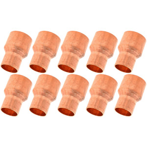 Appli Parts AP-R038014B10 3/8x1/4 in Reducing Bushing Copper pipe fittings CxC Sweat connections for refrigeration, air conditioning and plumbing applications ACR and Type L copper pipe (10xBag)