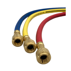 Uniweld HC5SMB 60 pulg, Mangueras para Manometros, Roja, Amarilla y Azul, 1/4 pulg Conexion, para uso en Refrigeracion y Aire Acondicionado, CFC,HCFC,HFC, Soft Magic Barrier Uniweld HC5SMB 60 pulg, Mangueras para Manometros, Roja, Amarilla y Azul, 1/4 pulg Conexion, para uso en Refrigeracion y Aire Acondicionado, CFC,HCFC,HFC, Soft Magic Barrier