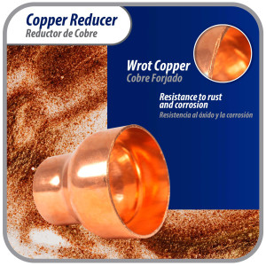 Appli Parts AP-R218138 Reductor de Cobre de 2-1/8x1-3/8 pulg Conexiones CxC soldadas para aplicaciones de refrigeracion, aire acondicionado y plomeria Tuberia de cobre ACR y Tipo L Appli Parts AP-R218138 Reductor de Cobre de 2-1/8x1-3/8 pulg Conexiones CxC soldadas para aplicaciones de refrigeracion, aire acondicionado y plomeria Tuberia de cobre ACR y Tipo L