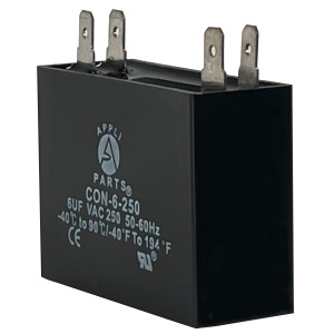 Appli Parts Condensador Capacitor de ventilador 6 mfd (microfaradios) uf 250VAC con conectores compatible con cualquier marca de igual capacitancia 4.7cm Ancho 1.8cm Profundidad 4.3cm Alto CAP-6-250 Appli Parts Condensador Capacitor de ventilador 6 mfd (microfaradios) uf 250VAC con conectores compatible con cualquier marca de igual capacitancia 4.7cm Ancho 1.8cm Profundidad 4.3cm Alto CAP-6-250