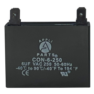 Appli Parts Condensador Capacitor de ventilador 6 mfd (microfaradios) uf 250VAC con conectores compatible con cualquier marca de igual capacitancia 4.7cm Ancho 1.8cm Profundidad 4.3cm Alto CAP-6-250 Appli Parts Condensador Capacitor de ventilador 6 mfd (microfaradios) uf 250VAC con conectores compatible con cualquier marca de igual capacitancia 4.7cm Ancho 1.8cm Profundidad 4.3cm Alto CAP-6-250