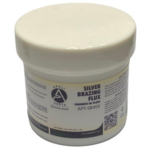 Appli Parts APT-SB305 Fundente de Plata Pequeno 4 Oz, 113.5 g, para metales ferrosos y no ferrosos tales como cobre, bronce, laton y acero inoxidable Appli Parts APT-SB305 Fundente de Plata Pequeno 4 Oz, 113.5 g, para metales ferrosos y no ferrosos tales como cobre, bronce, laton y acero inoxidable