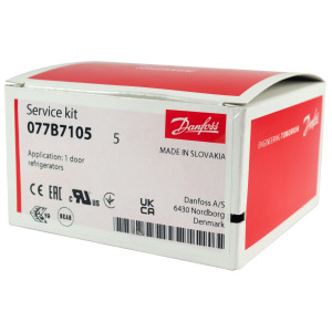 Danfoss 077B7105 Thermostat Commercial Refrigerators 1 Door 077B1047L Cold Cut-in +14.9F Cold cut-out -0.4F Warm Cut-in +47.3F Warm Cut-out +37.4F Capillary tube length 47.2in 
B0
 Danfoss 077B7105 Thermostat Commercial Refrigerators 1 Door 077B1047L Cold Cut-in +14.9F Cold cut-out -0.4F Warm Cut-in +47.3F Warm Cut-out +37.4F Capillary tube length 47.2in 
B0