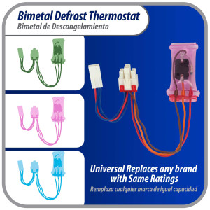 Appli Parts APBT-S2008FP Bimetal Termico Tipo Asiatico 3 Cables Abre 12 C y Cierra -5 C Fusible a 72C Naranja / Rojo / Marron, Remplaza BIM-2008 Termodisco Appli Parts APBT-S2008FP Bimetal Termico Tipo Asiatico 3 Cables Abre 12 C y Cierra -5 C Fusible a 72C Naranja / Rojo / Marron, Remplaza BIM-2008 Termodisco