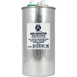 Appli Parts Condensador Capacitor de Marcha 70+5 Mfd uF (microfaradios) 370VAC o 450VAC CBB65 Universal Aire acondicionado y aplicaciones Redondo UL E476928 13cm Alto 5.7cm Ancho CON-70/5-450 Appli Parts Condensador Capacitor de Marcha 70+5 Mfd uF (microfaradios) 370VAC o 450VAC CBB65 Universal Aire acondicionado y aplicaciones Redondo UL E476928 13cm Alto 5.7cm Ancho CON-70/5-450