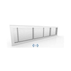 Linear Bar White Aluminum Diffuser Dlf38-48x06, 3/8" Separation, 48"X6"
