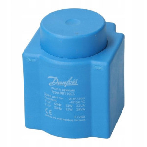 Danfoss 018F7360 Bobina para Solenoide 110 V,60 Hz, 13 W, 50 Hz, 15 W, IP00, BB110CS, Terminales DIN Danfoss 018F7360 Bobina para Solenoide 110 V,60 Hz, 13 W, 50 Hz, 15 W, IP00, BB110CS, Terminales DIN