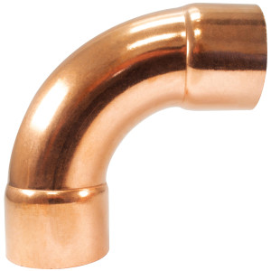 NDL N-2072 90 Degree Elbow Long turn 2-1/8 in Copper pipe fittings CxC Sweat connections for refrigeration, air conditioning and plumbing applications ACR
 NDL N-2072 90 Degree Elbow Long turn 2-1/8 in Copper pipe fittings CxC Sweat connections for refrigeration, air conditioning and plumbing applications ACR