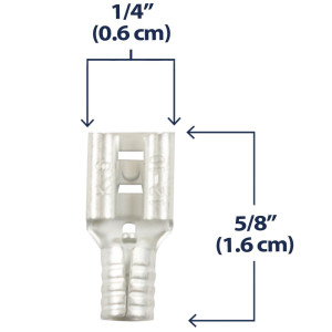 Non-insulated  Female Slip-On Connector pack of 100 wire range 12-10W 60251CX Non-insulated  Female Slip-On Connector pack of 100 wire range 12-10W 60251CX