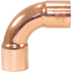 NDL N-2722 90 Degree Elbow Long turn 5/8in Copper pipe fittings C x C Sweat connections for refrigeration, air conditioning, and plumbing applications ACR
 NDL N-2722 90 Degree Elbow Long turn 5/8in Copper pipe fittings C x C Sweat connections for refrigeration, air conditioning, and plumbing applications ACR