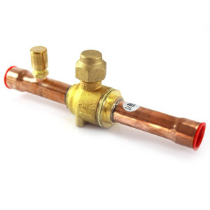 Danfoss 009L7053 5/8in Shut Off Ball Valve ODF GBC 16s Multiple Refrigerant MWP 650psi WT -40F to 300F with 1/4in SAE Schrader Valve Bi-Flow Danfoss 009L7053 5/8in Shut Off Ball Valve ODF GBC 16s Multiple Refrigerant MWP 650psi WT -40F to 300F with 1/4in SAE Schrader Valve Bi-Flow