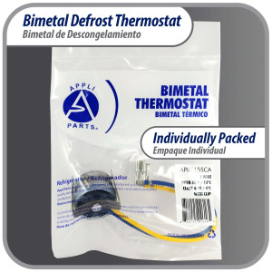Appli Parts APBT-L55CA Bimetal Termico 2 Cables Abre a 13C y Cierra a 4C, con clip, cables de colores azul y amarillo, Referencia BIM-318 / Termodisco 15pies Appli Parts APBT-L55CA Bimetal Termico 2 Cables Abre a 13C y Cierra a 4C, con clip, cables de colores azul y amarillo, Referencia BIM-318 / Termodisco 15pies