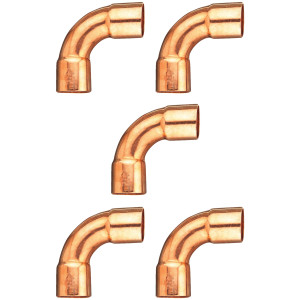 Appli Parts AP-C138LB5 1-3/8 90 Degree Elbow Long Turn Copper pipe fittings CxC Sweat connections for refrigeration, air conditioning and plumbing applications ACR and Type L copper pipe (5 x Bag) Appli Parts AP-C138LB5 1-3/8 90 Degree Elbow Long Turn Copper pipe fittings CxC Sweat connections for refrigeration, air conditioning and plumbing applications ACR and Type L copper pipe (5 x Bag)