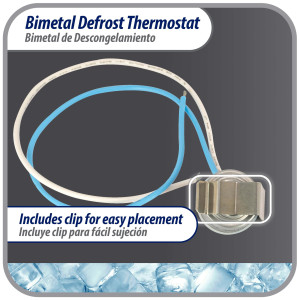 Appli Parts APBT-L45C Bimetal Termico 2 Cables Abre a 7 C y Cierra a -4 C, con clip, cables de colores negro y negro, Referencia BIM-315 Termodisco Appli Parts APBT-L45C Bimetal Termico 2 Cables Abre a 7 C y Cierra a -4 C, con clip, cables de colores negro y negro, Referencia BIM-315 Termodisco
