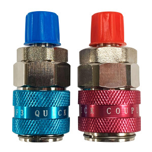 Appli Parts APQC-134K kit R134a de adaptador de acoplamiento rapido para carga de aire acondicionado automotriz incluye conexiones de presion de grado profesional recto alto y bajo de 1/4 pulg Appli Parts APQC-134K kit R134a de adaptador de acoplamiento rapido para carga de aire acondicionado automotriz incluye conexiones de presion de grado profesional recto alto y bajo de 1/4 pulg
