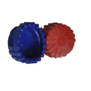 Uniweld GB25S Protective Gauge Boots 2.5 in, 63.5mm, Red and Blue