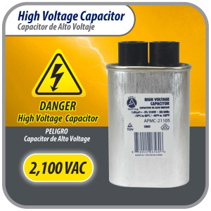 Appli Parts APMC-21105 1.05uf mfd (microfarads) High Voltage Microwave capacitor 2100V 50/60Hz CH85 21105 Universal Replacement for Multiple Brands NO PCB 