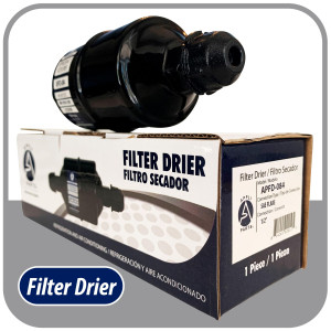 Appli Parts APFD-084 Filtro Secador 1/2 pulg para linea Liquido para Sistemas de Refrigeracion y aire acondicionado 084 SAE Rosca Universal Unidireccional 152mm Largo 51mm Ancho