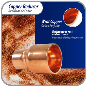 Appli Parts AP-R034012 Reductor de Cobre de 3/4x1/2 pulg Conexiones CxC soldadas para aplicaciones de refrigeracion, aire acondicionado y plomeria Tuberia de cobre ACR y Tipo L Appli Parts AP-R034012 Reductor de Cobre de 3/4x1/2 pulg Conexiones CxC soldadas para aplicaciones de refrigeracion, aire acondicionado y plomeria Tuberia de cobre ACR y Tipo L