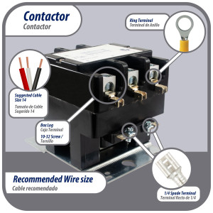 Contactor 3 Polos 75A 240V repuesto para compresores de CA y otras aplicaciones electricas Certificacion UL 476929 de Trabajo Pesado, Appli Parts modelo APAC-375240 Contactor 3 Polos 75A 240V repuesto para compresores de CA y otras aplicaciones electricas Certificacion UL 476929 de Trabajo Pesado, Appli Parts modelo APAC-375240
