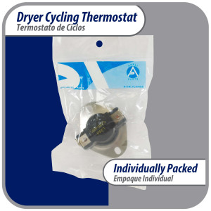 Appli Parts APDT-L250 Thermostat Dryer snap disc L-250-40F Hi limit opens at 250 F replacement for WH4X584 APDT-L250