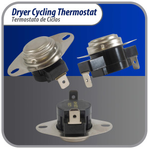 Appli Parts APDT-L250 Thermostat Dryer snap disc L-250-40F Hi limit opens at 250 F replacement for WH4X584 APDT-L250