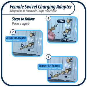 Appli Parts APCA-51614S  Adaptador de Carga 5/16 pulg Hembra x 1/4 pulg Macho, SAE, R410 Mini Split con Pivote, valvula Gusanillo y depresor Appli Parts APCA-51614S  Adaptador de Carga 5/16 pulg Hembra x 1/4 pulg Macho, SAE, R410 Mini Split con Pivote, valvula Gusanillo y depresor