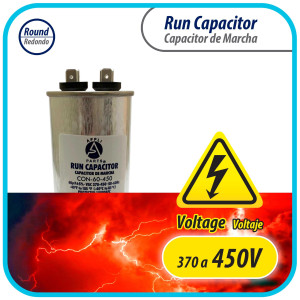 Appli Parts Condensador Capacitor de Marcha 60 Mfd uF (microfaradios) 370VAC o 450VAC CBB65 Universal Aire acondicionado y otras aplicaciones Redondo UL E476928 13.8cm Alto 5.1cm Ancho CON-60-450 Appli Parts Condensador Capacitor de Marcha 60 Mfd uF (microfaradios) 370VAC o 450VAC CBB65 Universal Aire acondicionado y otras aplicaciones Redondo UL E476928 13.8cm Alto 5.1cm Ancho CON-60-450
