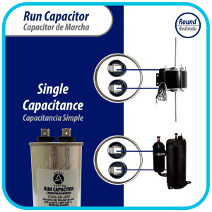 Appli Parts Condensador Capacitor de Marcha 60 Mfd uF (microfaradios) 370VAC o 450VAC CBB65 Universal Aire acondicionado y otras aplicaciones Redondo UL E476928 13.8cm Alto 5.1cm Ancho CON-60-450 Appli Parts Condensador Capacitor de Marcha 60 Mfd uF (microfaradios) 370VAC o 450VAC CBB65 Universal Aire acondicionado y otras aplicaciones Redondo UL E476928 13.8cm Alto 5.1cm Ancho CON-60-450