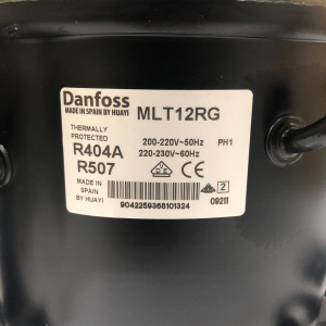 Danfoss MLT12RG 1/2HP R404a Fractional Refrigeration Compressor HMBP 220/1/50 230/1/60 (V/Ph/Hz) 123B2532