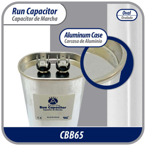 Appli Parts Run Capacitor for ac 70 Mfd uF (microfarads) 370VAC CBB65 Oval Universal fit for hvac and other applications in High in Wide CON-70-370 Appli Parts Run Capacitor for ac 70 Mfd uF (microfarads) 370VAC CBB65 Oval Universal fit for hvac and other applications in High in Wide CON-70-370
