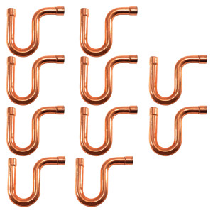 Appli Parts AP-PT058 5/8 pulg Trampa Sifon de Aceite CxC Soldable de Cobre para conexiones en sistemas de Refrigeracion, Aire Acondicionado y Plomeria con tuberia ACR y L (10 x Bolsa)